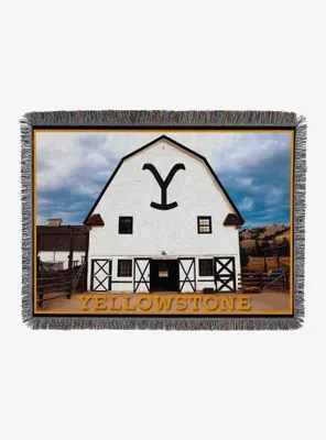 Yellowstone Dutton Barn Woven Tapestry Throw Blanket