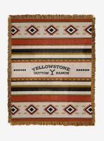 Yellowstone Montana Tribal Woven Jacquard Throw Blanket