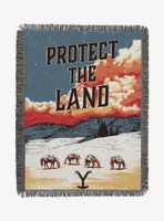 Yellowstone Protect Woven Tapestry Throw Blanket