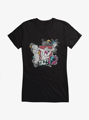 Looney Tunes Taz Tornado Doodle Girls T-Shirt
