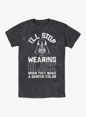 Star Wars Back Black Mineral Wash T-Shirt