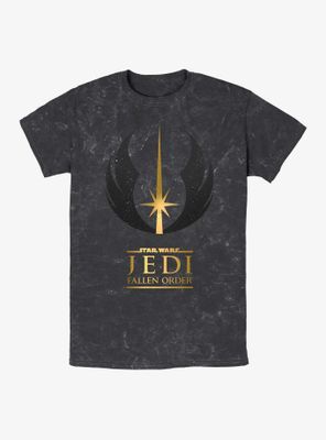 Star Wars Jedi Symbol Fallen Order Mineral Wash T-Shirt