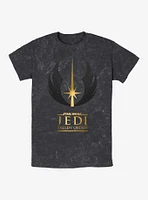 Star Wars Jedi Symbol Fallen Order Mineral Wash T-Shirt
