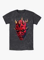 Star Wars Maul Face Mineral Wash T-Shirt