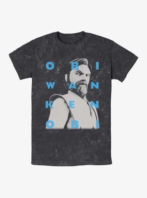 Star Wars Obi Wan Text Mineral Wash T-Shirt