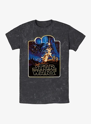 Star Wars Poster Iron Mineral Wash T-Shirt