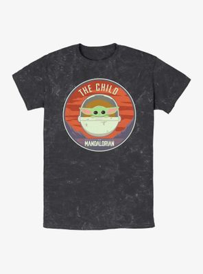 Star Wars The Child Bassinet Badge Mineral Wash T-Shirt