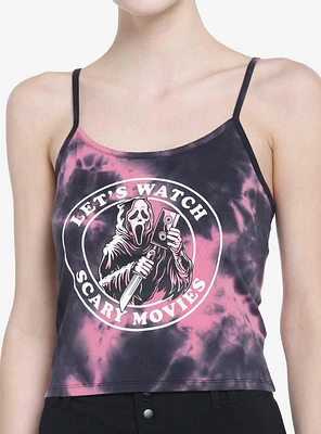 Scream Ghost Face Scary Movies Tie-Dye Girls Cami