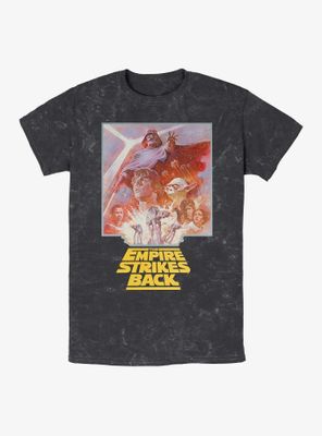 Star Wars The Empire Strikes Back Characters And Walkers Mineral Wash T-Shirt