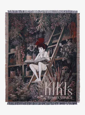 Studio Ghibli Kiki's Delivery Service Kiki & Plants Tapestry Throw - BoxLunch Exclusive