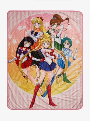 Sailor Moon Sailor Guardians Group Portrait Throw