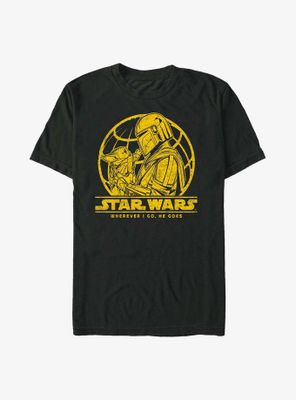 Star Wars The Mandalorian Wherever I Go T-Shirt