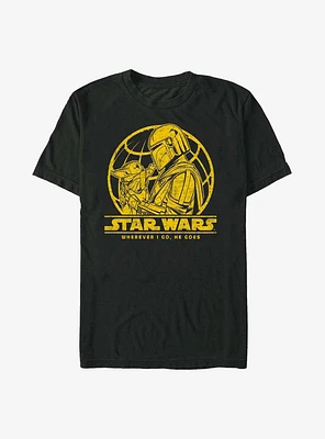 Star Wars The Mandalorian Wherever I Go T-Shirt