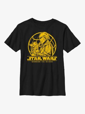 Star Wars The Mandalorian Wherever I Go Youth T-Shirt