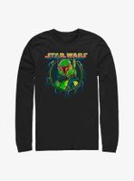 Star Wars Boba Fett Lightning Portrait Long-Sleeve T-Shirt