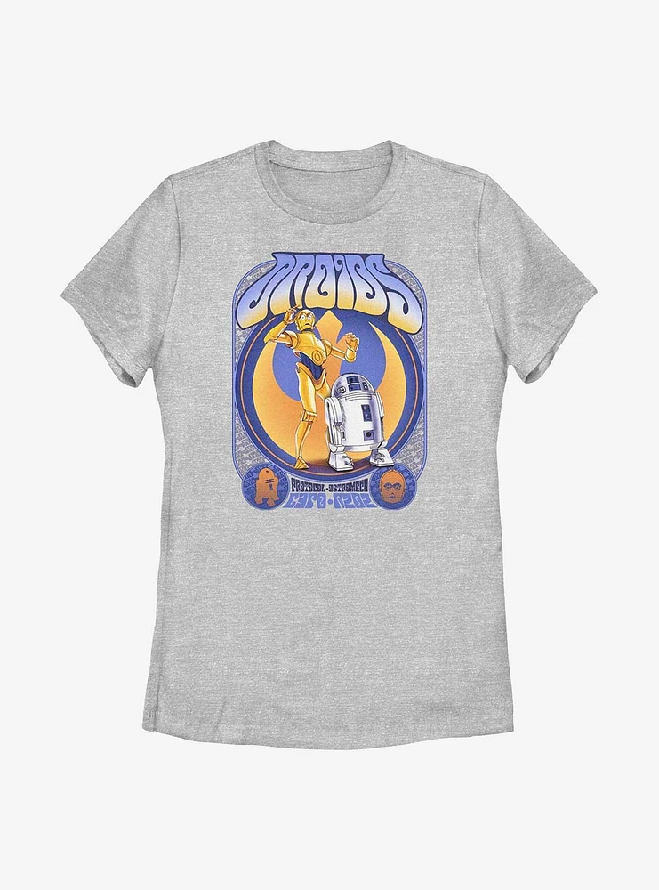 Star Wars Droids C-3PO & R2-D2 Groovy Womens T-Shirt