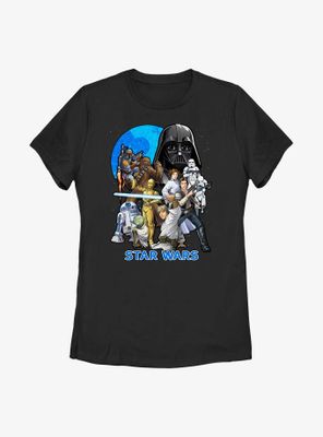 Star Wars Illustrated Poster Womens T-Shirt
