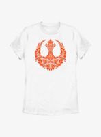 Star Wars Rebel Floral Symbol Womens T-Shirt