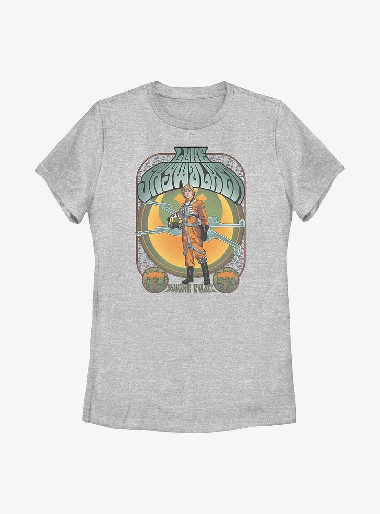 Star Wars Luke Skywalker X-Wing Pilot Groovy Womens T-Shirt