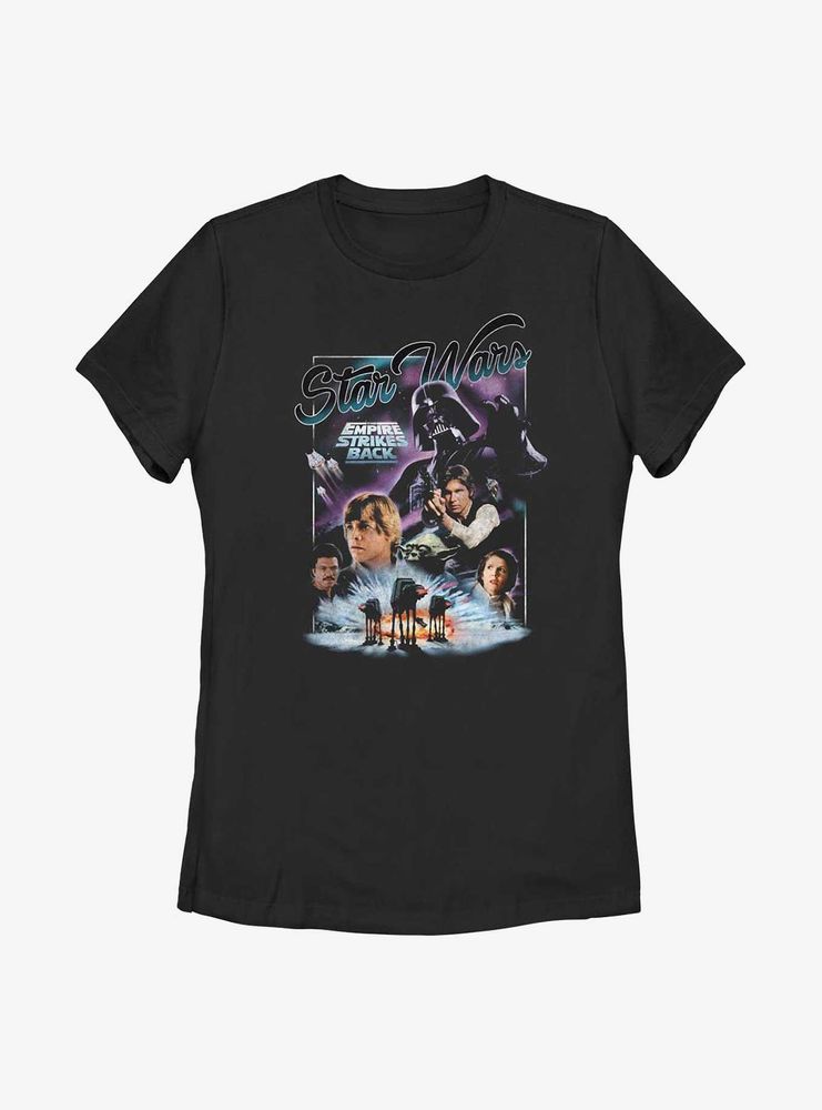 Star Wars Empire Strikes Back Poster Womens T-Shirt