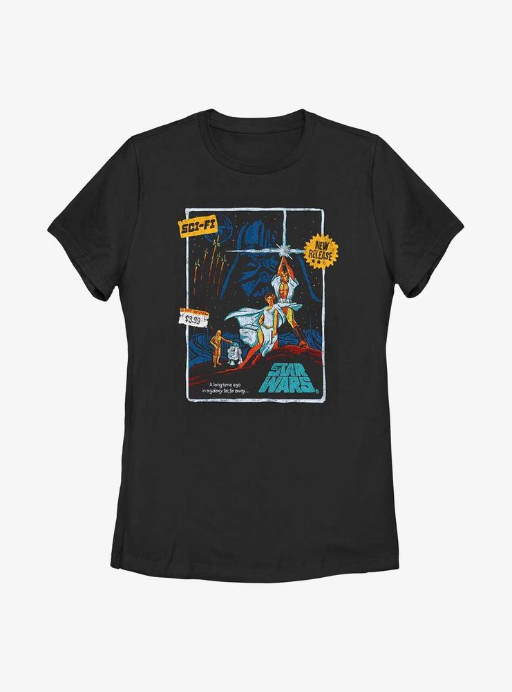 Star Wars Vintage Sci-Fi Rental Womens T-Shirt