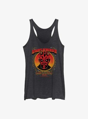 Star Wars Always Remember Darth Maul Womens Tank Top