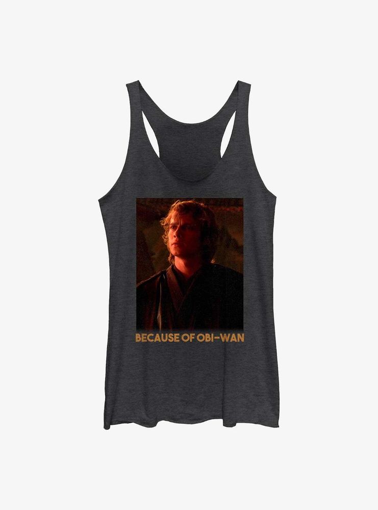 Star Wars Because Of Obi-Wan Womens Tank Top