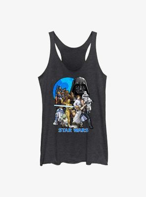 Star Wars Illustrated Poster Womens Tank Top