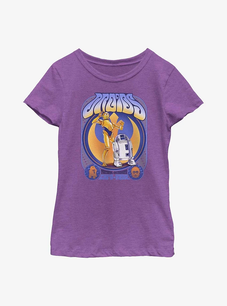 Star Wars Droids C-3PO & R2-D2 Groovy Youth Girls T-Shirt