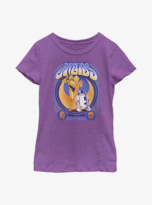 Star Wars Droids C-3PO & R2-D2 Groovy Youth Girls T-Shirt