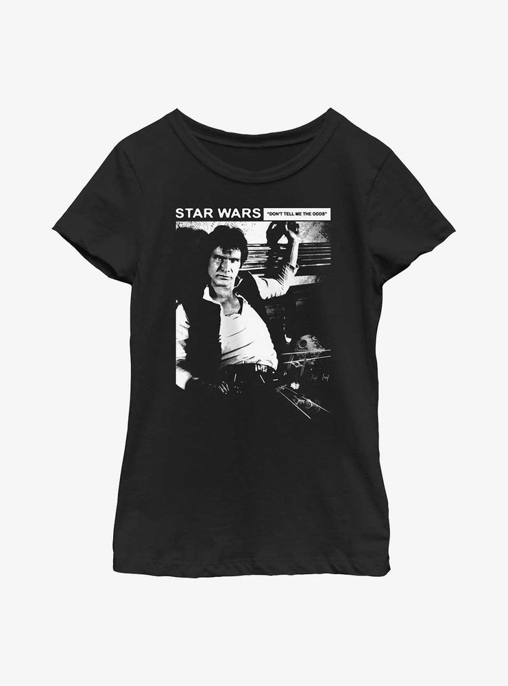 Star Wars Don't Tell Me The Odds Han Solo Youth Girls T-Shirt