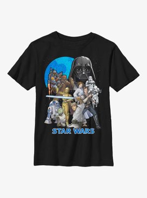 Star Wars Illustrated Poster Youth T-Shirt
