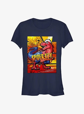 Marvel Spider-Man Spider-Rex Comic Cover Girls T-Shirt