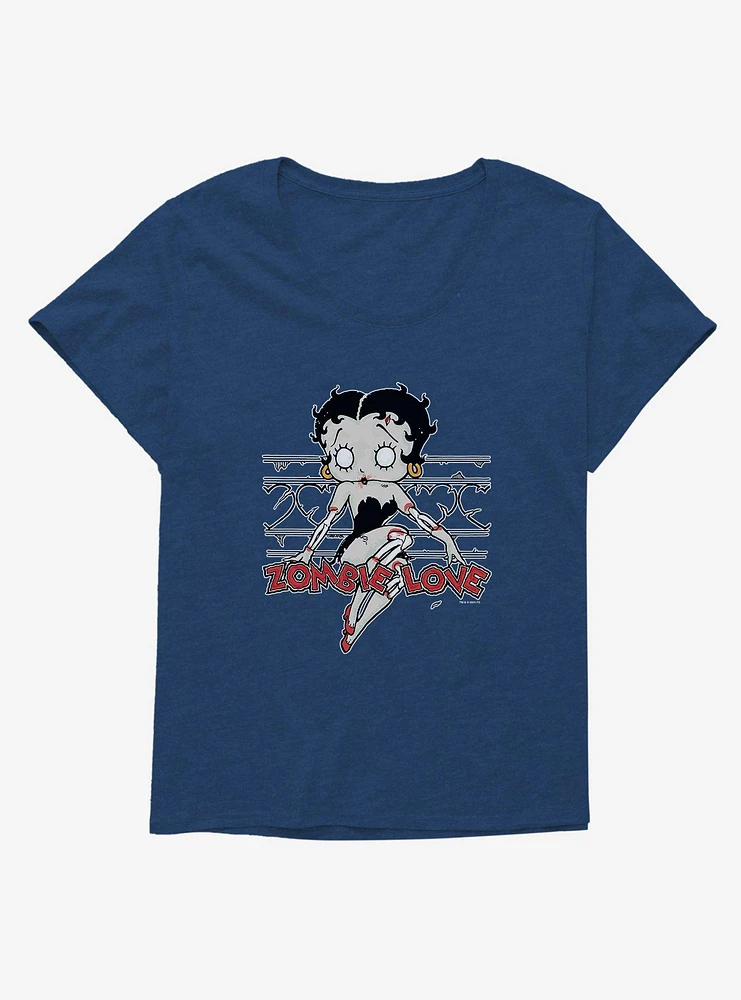 Betty Boop Zombie Love Pose Girls T-Shirt Plus