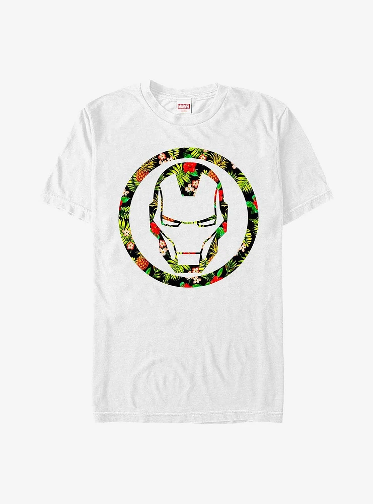 Marvel Iron Man Floral Icon T-Shirt