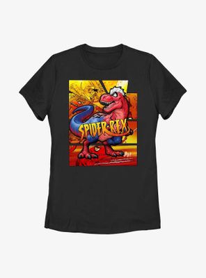 Marvel Spider-Rex Comic Panels Womens T-Shirt