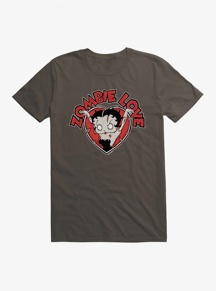 Betty Boop Zombie Love Heart T-Shirt