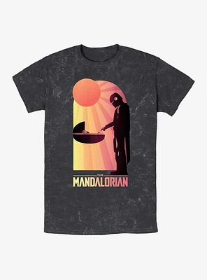 Star Wars The Mandalorian A Warm Meeting Mineral Wash T-Shirt
