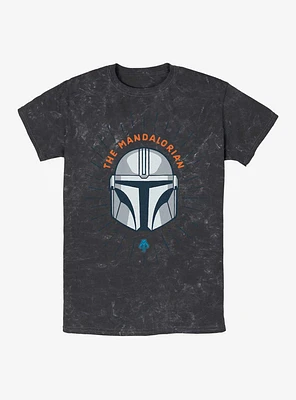 Star Wars The Mandalorian Helmet Mineral Wash T-Shirt