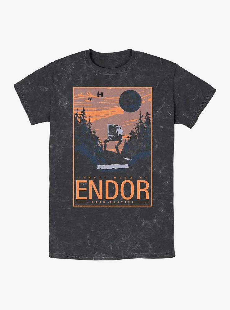 Star Wars Endor Park Service Mineral Wash T-Shirt