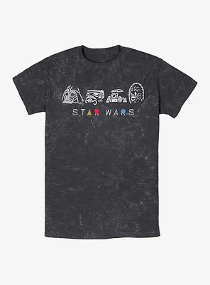 Star Wars Geometric Mineral Wash T-Shirt