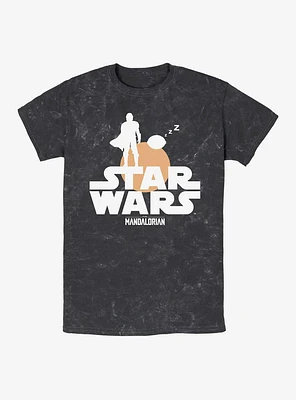 Star Wars The Mandalorian Sunset Duo Mineral Wash T-Shirt