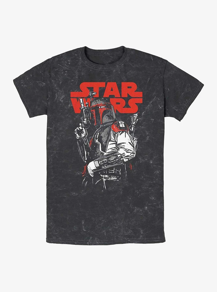 Star Wars Boba Hunter Mineral Wash T-Shirt