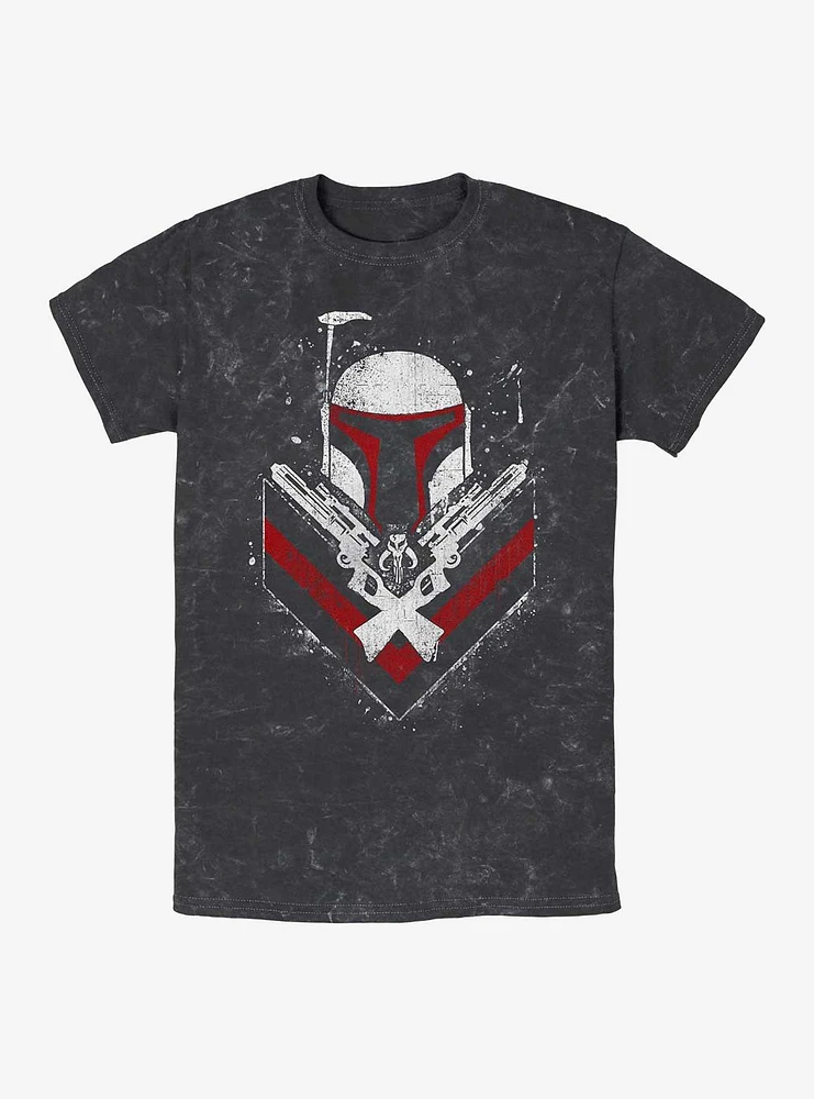 Star Wars Crossed Weapons Boba Fett Mineral Wash T-Shirt