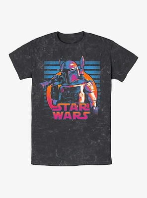 Star Wars Neon Fett Mineral Wash T-Shirt