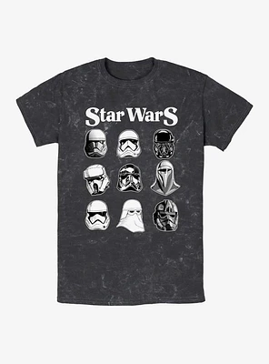 Star Wars Trooper Helmets Mineral Wash T-Shirt