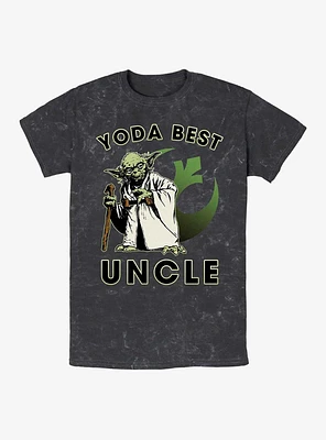Star Wars Yoda Best Uncle Mineral Wash T-Shirt