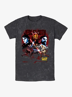 Star Wars: The Clone Wars Jedi Vs Sith Mineral Wash T-Shirt