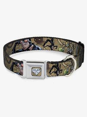 DC Comics Catwoman Nine Lives of A Feline Fatale Pose Jewelry Seatbelt Buckle Dog Collar