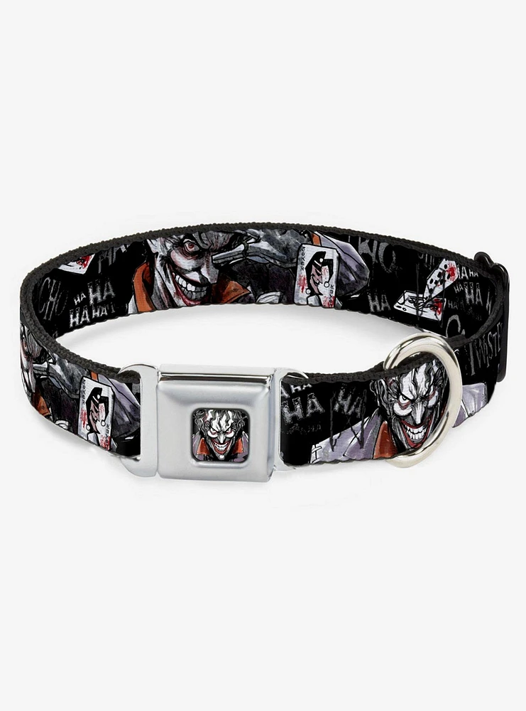 DC Comics The Joker Brilliantly Twisted Psycho Seatbelt Buckle Dog Collar